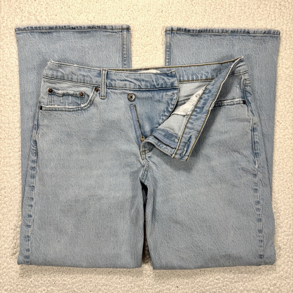 Abercrombie & Fitch Baggy Jeans Womens 31 (34x31) Low Rise Y2K Skater Streetwear